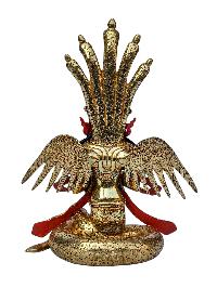 [naga Kanya], Buddhist Handmade Statue, [full Gold Plated], [face Painted], [stone Setting] And [high Quality]