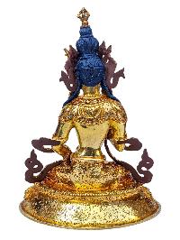 [vajrasattva], Buddhist Handmade Statue, [full Gold Plated], [face Painted], [stone Setting] And [high Quality]