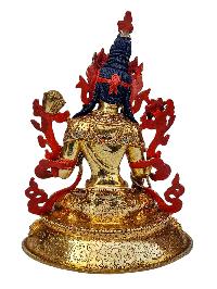 [white Tara], Buddhist Handmade Statue, [full Gold Plated], [face Painted], [stone Setting] And [high Quality]