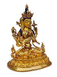 [chenrezig], Buddhist Handmade Statue, [full Gold Plated], [face Painted], [stone Setting] And [high Quality]