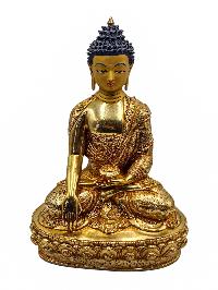 [shakyamuni Buddha], Buddhist Handmade Statue, [full Gold Plated], [face Painted] And [high Quality]