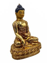 [shakyamuni Buddha], Buddhist Handmade Statue, [full Gold Plated], [face Painted] And [high Quality]