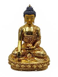 [shakyamuni Buddha], Buddhist Handmade Statue, [full Gold Plated], [face Painted] And [high Quality]