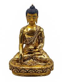 [shakyamuni Buddha], Buddhist Handmade Statue, [full Gold Plated], [face Painted] And [high Quality]