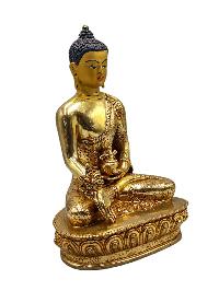 [medicine Buddha], Buddhist Handmade Statue, [full Gold Plated], [face Painted] And [high Quality]