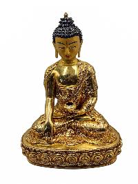 [shakyamuni Buddha], Buddhist Handmade Statue, [full Gold Plated], [face Painted] And [high Quality]