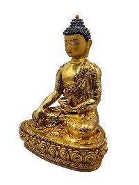 [shakyamuni Buddha], Buddhist Handmade Statue, [full Gold Plated], [face Painted] And [high Quality]