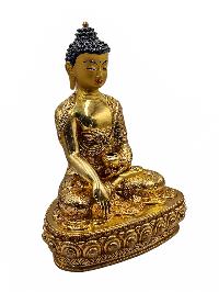 [shakyamuni Buddha], Buddhist Handmade Statue, [full Gold Plated], [face Painted] And [high Quality]