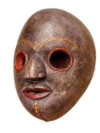 [wooden Mask], Handmade Wooden Mask, Wall Hanging, Painted, Poplar Wood, High Quality