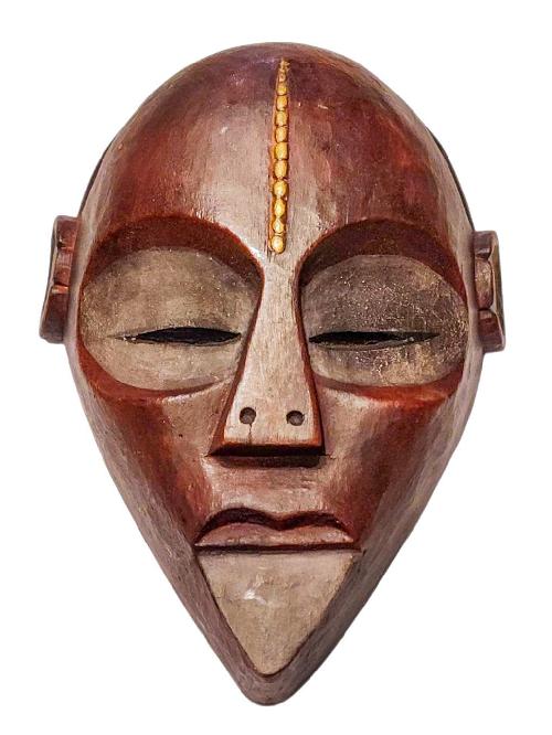 [wooden Mask], Handmade Wooden Mask, Wall Hanging, Painted, Poplar Wood, High Quality