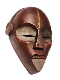 [wooden Mask], Handmade Wooden Mask, Wall Hanging, Painted, Poplar Wood, High Quality