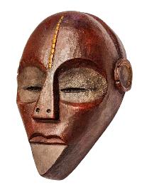 [wooden Mask], Handmade Wooden Mask, Wall Hanging, Painted, Poplar Wood, High Quality