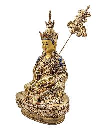 [padmasambhava], Buddhist Handmade Statue, [full Gold Plated], [face Painted] And [high Quality]