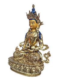 [aparimita], Buddhist Handmade Statue, [full Gold Plated], [face Painted], [stone Setting] And [high Quality