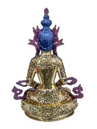 [aparimita], Buddhist Handmade Statue, [full Gold Plated], [face Painted], [stone Setting] And [high Quality