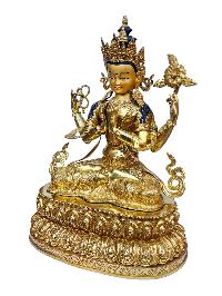 [chenrezig], Buddhist Handmade Statue, [full Gold Plated], [face Painted] And [high Quality]