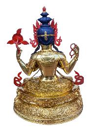 [chenrezig], Buddhist Handmade Statue, [full Gold Plated], [face Painted] And [high Quality]