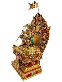 [jambhala: Namtose], Buddhist Handmade Statue, [full Gold Plated], [face Painted] And [high Quality]