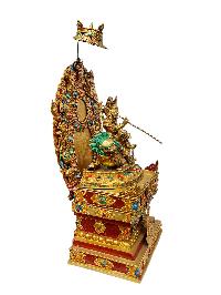 [jambhala: Namtose], Buddhist Handmade Statue, [full Gold Plated], [face Painted] And [high Quality]