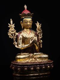 [nyamme Sherab Gyaltsin], Buddhist Handmade Statue, [half Gold Plated], [face Painted] And [high Quality]