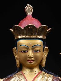 [nyamme Sherab Gyaltsin], Buddhist Handmade Statue, [half Gold Plated], [face Painted] And [high Quality]