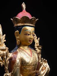 [nyamme Sherab Gyaltsin], Buddhist Handmade Statue, [half Gold Plated], [face Painted] And [high Quality]