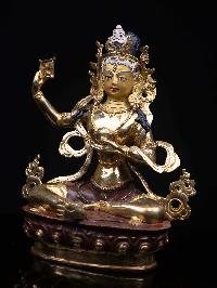 [sherab Chhama], Buddhist Handmade Statue, [half Gold Plated], [face Painted] And [high Quality]