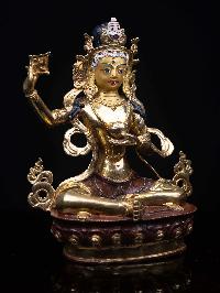 [sherab Chhama], Buddhist Handmade Statue, [half Gold Plated], [face Painted] And [high Quality]