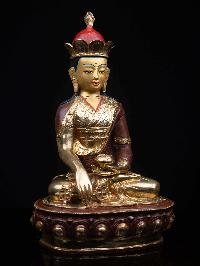 [tonpa Shenrab], Buddhist Handmade Statue, [half Gold Plated], [face Painted] And [high Quality]