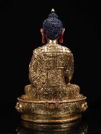 [shakyamuni Buddha], Buddhist Handmade Statue, [full Gold Plated], [face Painted] And [high Quality]