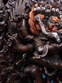 [vajrakilaya Shakti], Buddhist Handmade Statue, [chocolate Oxidized] And [high Quality]