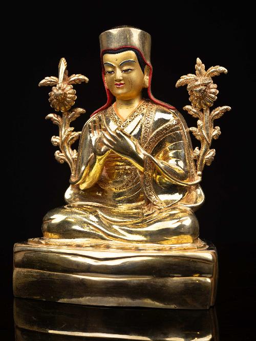 sakya Pandita Kunga Gyaltsen, Buddhist Handmade Statue, full Gold Plated, face Painted And high Quality