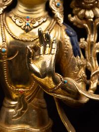 [manjushri], Buddhist Handmade Statue, [full Gold Plated], [face Painted] And [high Quality]