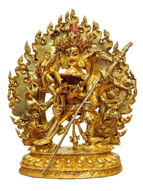 chakrasamvara, Buddhist Handmade Statue, full Gold Plated And face Painted