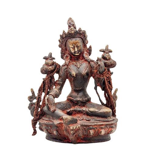 green Tara, Buddhist Miniature Statue, antique Finishing