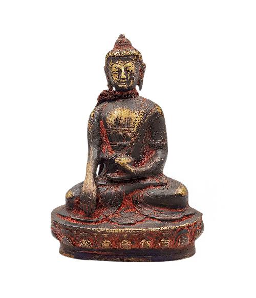 shakyamuni Buddha, Buddhist Miniature Statue, antique Finishing