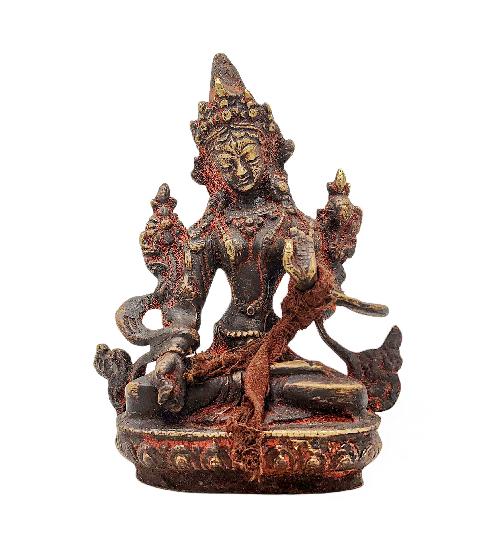 white Tara, Buddhist Miniature Statue, antique Finishing