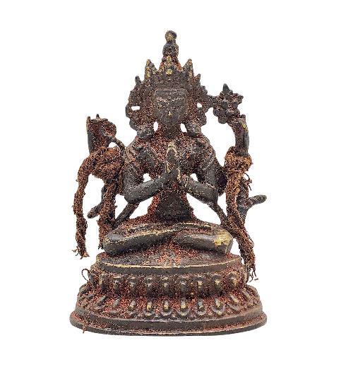 chenrezig, Buddhist Miniature Statue, antique Finishing