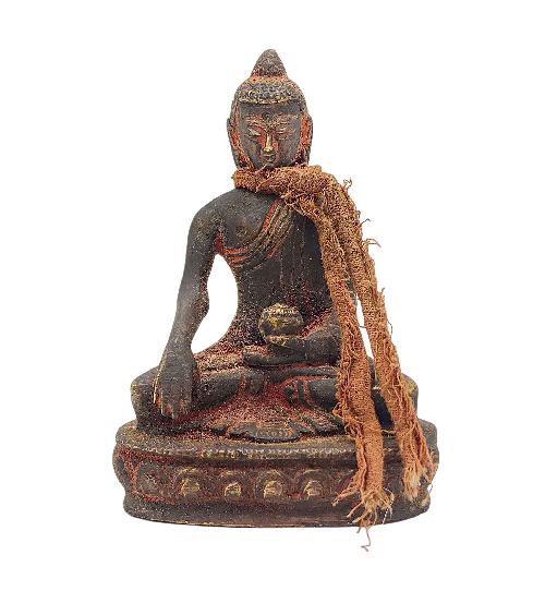 shakyamuni Buddha, Buddhist Miniature Statue, antique Finishing
