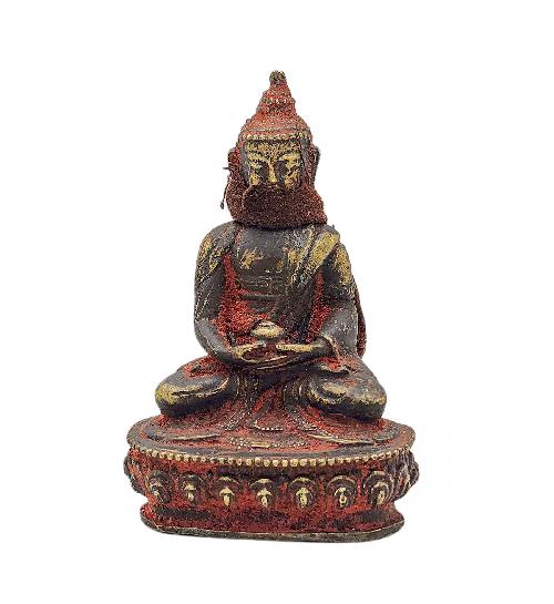 amitabha Buddha, Buddhist Miniature Statue, antique Finishing