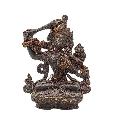 manjushri, Buddhist Miniature Statue, antique Finishing