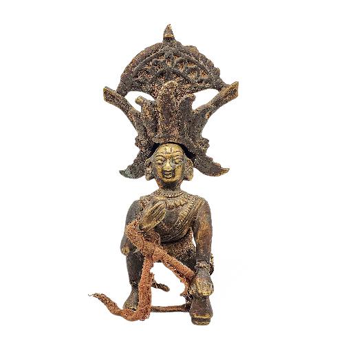 krishna Or bal Gopal, Buddhist Miniature Statue, antique Finishing