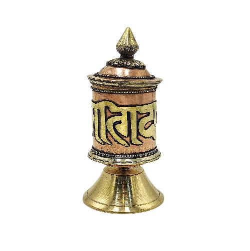 Buddhist Metal Prayer Wheel table Top, omph