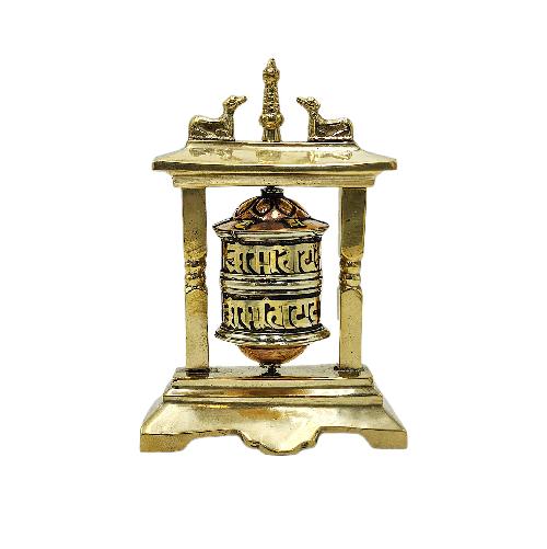 Buddhist Metal Prayer Wheel table Top, omph