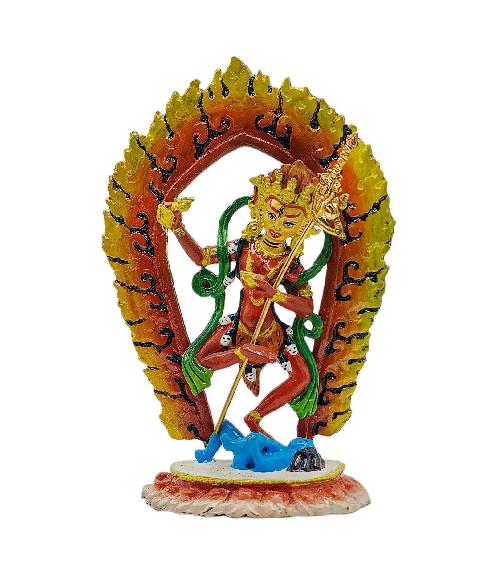 vajrayogini, Buddhist Miniature Statue, thangka Color Finishing, face Painted