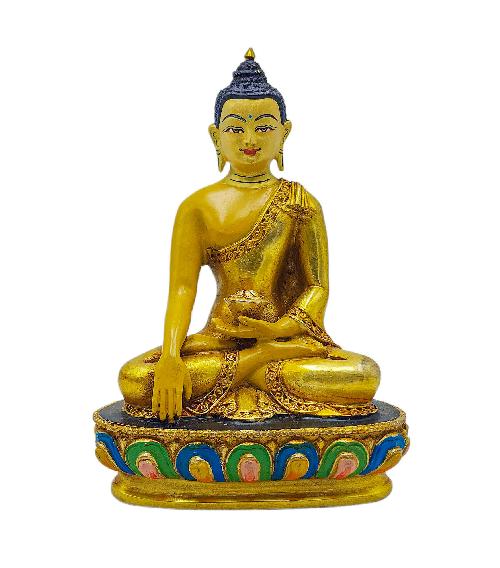 shakyamuni Buddha, Buddhist Miniature Statue, thangka Color Finishing, face Painted