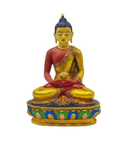amitabha Buddha, Buddhist Miniature Statue, thangka Color Finishing, face Painted