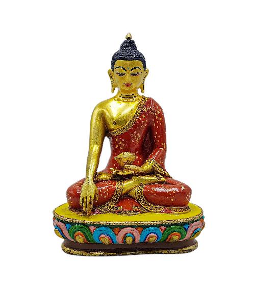 shakyamuni Buddha, Buddhist Miniature Statue, thangka Color Finishing, face Painted