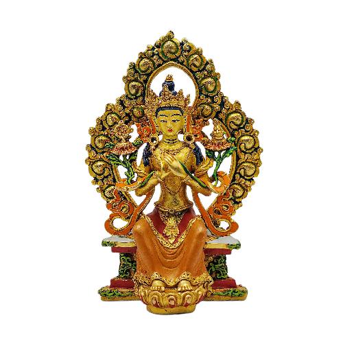maitreya Buddha, Buddhist Miniature Statue, thangka Color Finishing, face Painted