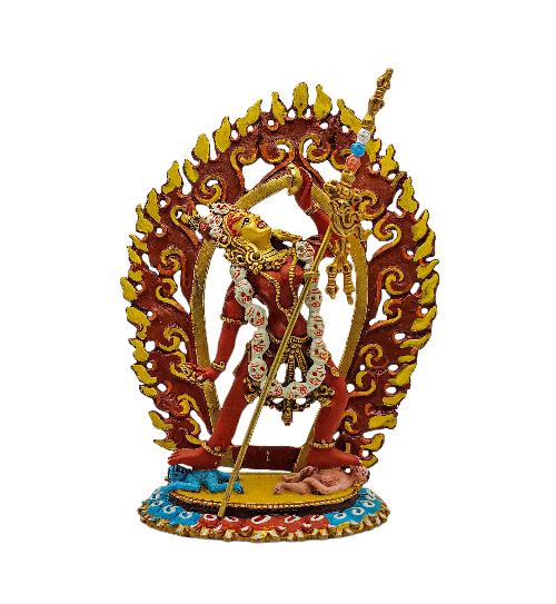 vajrayogini, Buddhist Miniature Statue, thangka Color Finishing, face Painted
